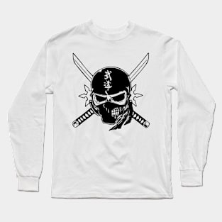 Stealth and Steel - Ninja Skull Long Sleeve T-Shirt